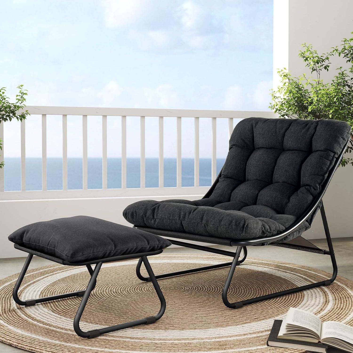 Outdoor Furniture Lounge Chair - Outdoor Lounge Chair with Footrest &