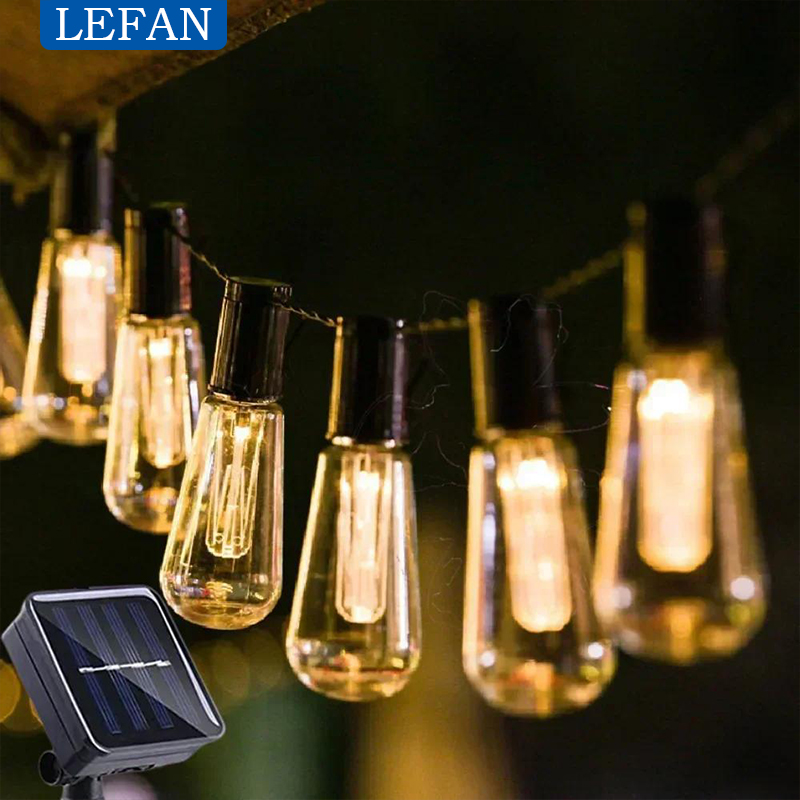 Outdoor Furniture Iron - Morden Led Solar Outdoor String Lights