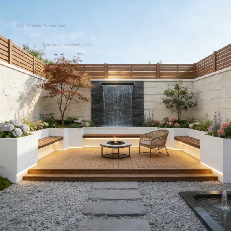 Nordic Courtyard Iron Art Plan - Outdoor Furniture Iron ulasan dan harga