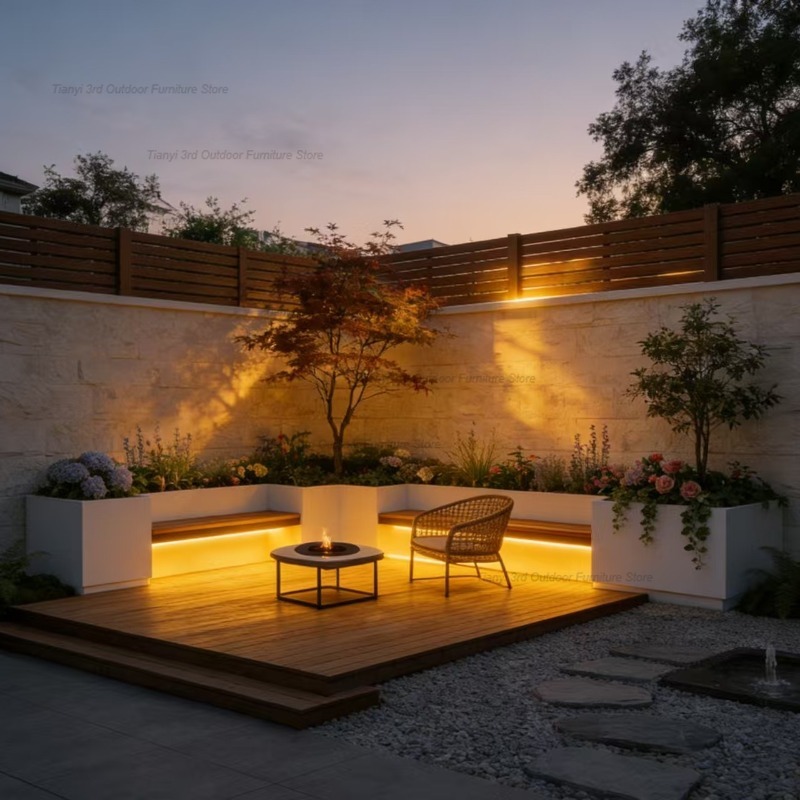 Nordic Courtyard Iron Art Plan - Outdoor Furniture Iron ulasan dan harga