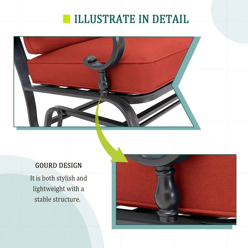 4-Piece Red Outdoor Wrought Ir - Outdoor Furniture Iron ulasan dan harga