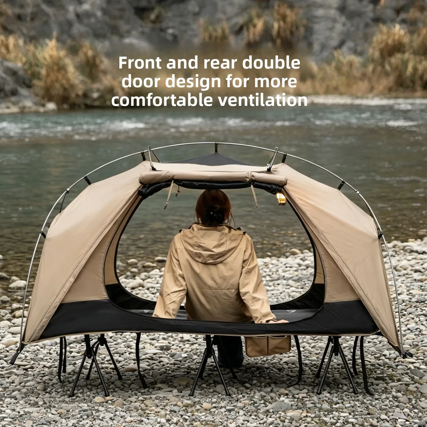MOUNTAINHIKER Outdoor Camp Bed - Outdoor Daybed Furniture ulasan dan harga