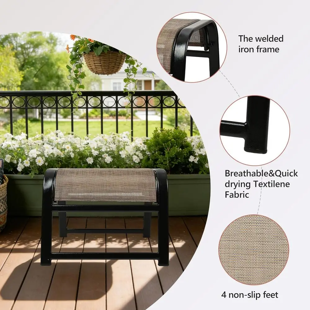 Patio Ottoman Set, Outdoor 2-P - Outdoor Furniture Iron ulasan dan harga