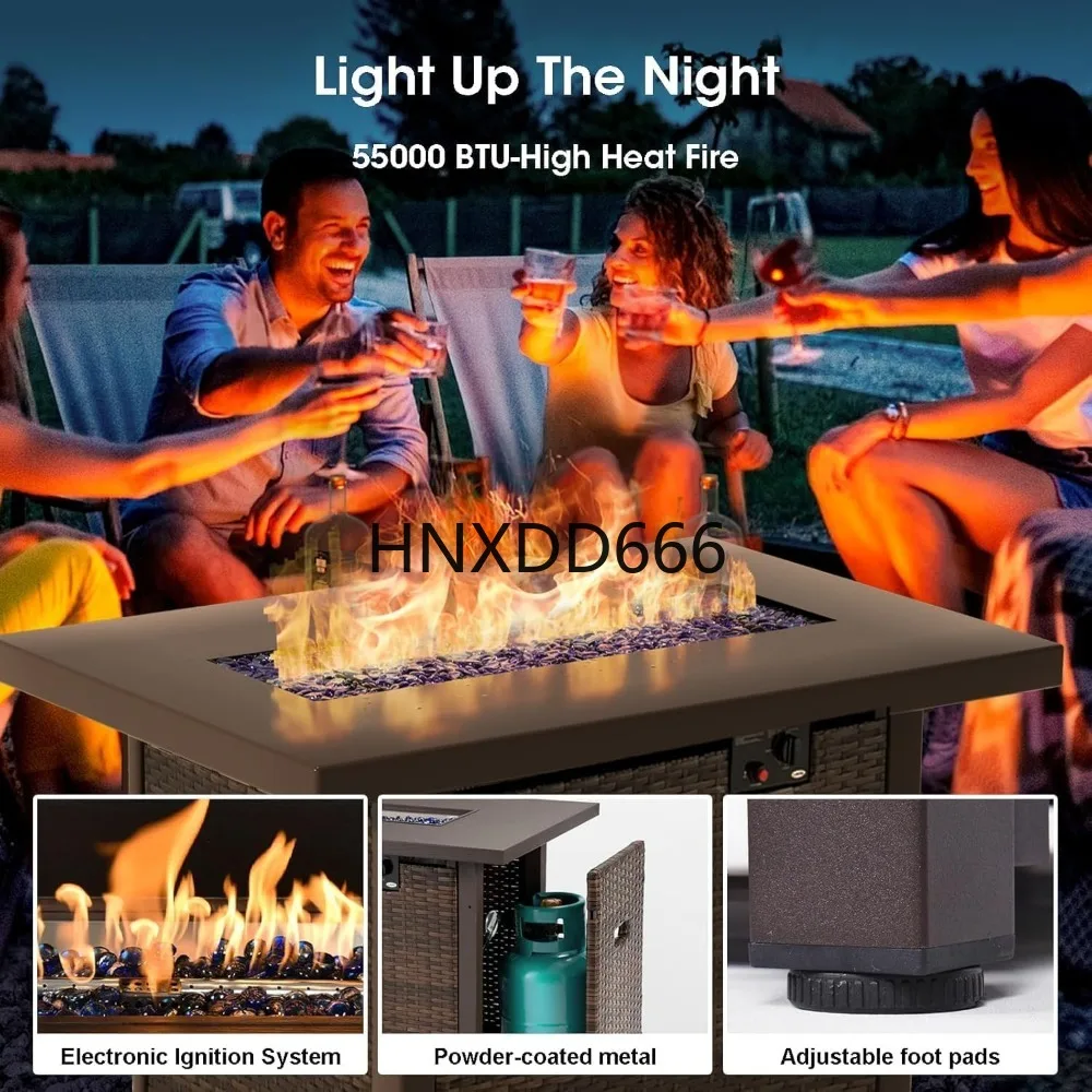 7 Piece Patio Furniture Set wi - Outdoor Furniture With Fire Pit Table ulasan dan harga