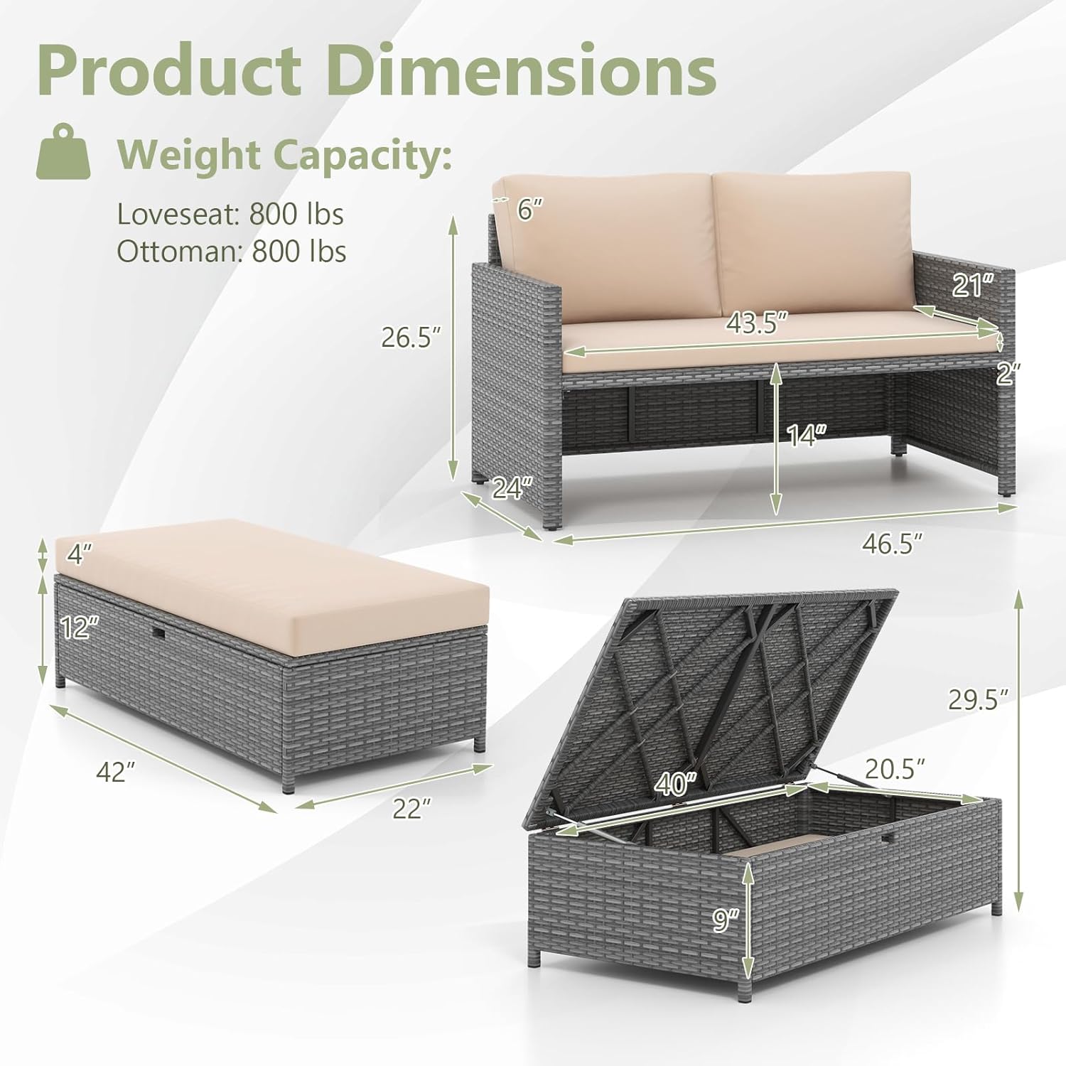 Wicker Patio Daybed Loveseat O - Outdoor Daybed Furniture ulasan dan harga