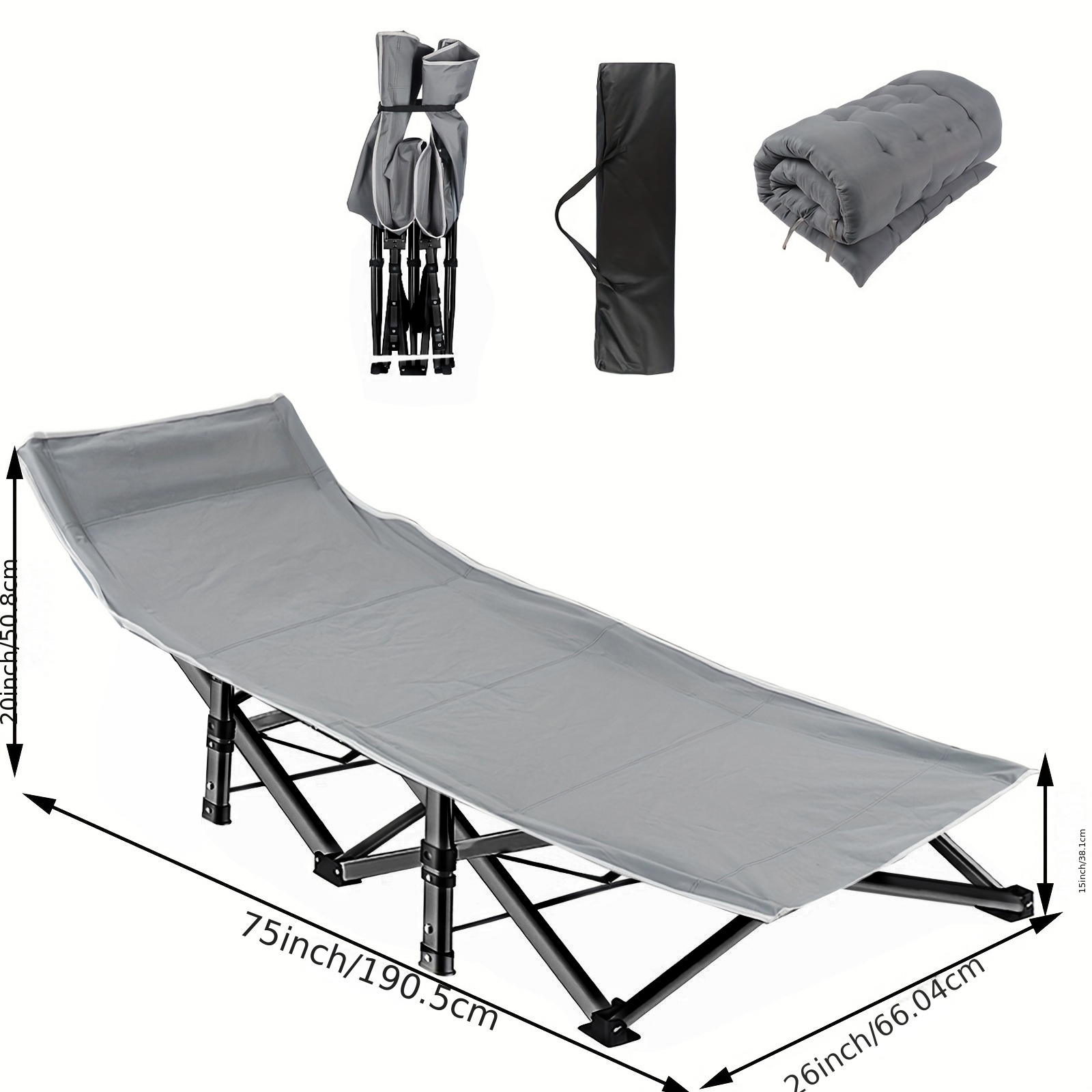 Heavy Duty Folding Camping Cot - Outdoor Daybed Furniture ulasan dan harga