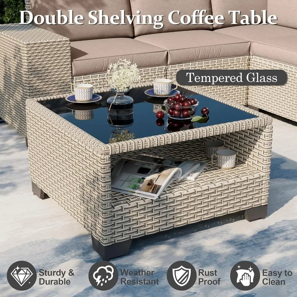 7-Piece Outdoor Patio Furnitur - Outdoor Furniture With Fire Pit Table ulasan dan harga