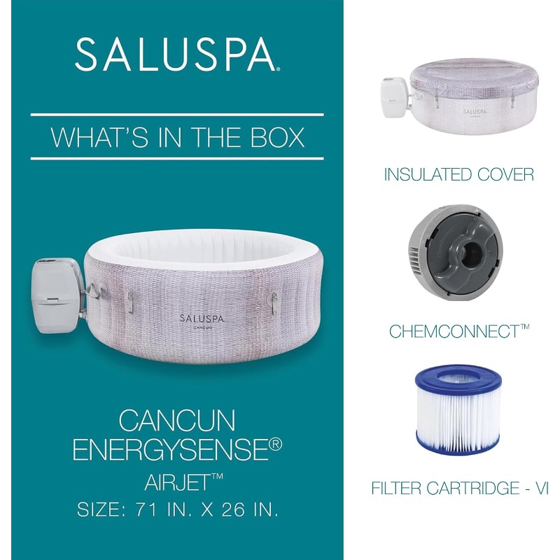 Bestway SaluSpa Cancun 2-4 Per - Inflatable Hot Tub ulasan dan harga