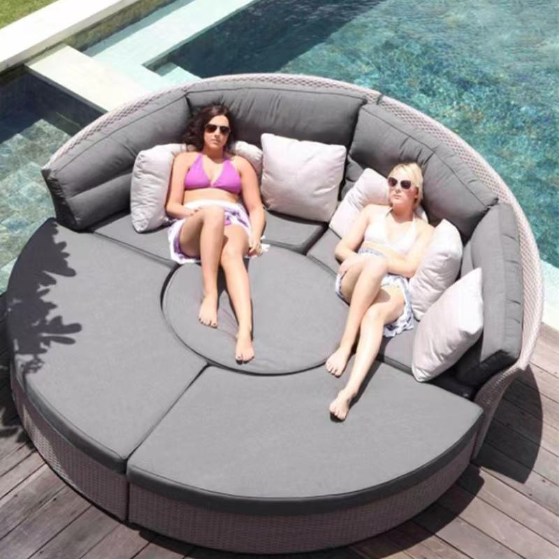 Outdoor Rattan Round Daybed So - Outdoor Daybed Furniture ulasan dan harga