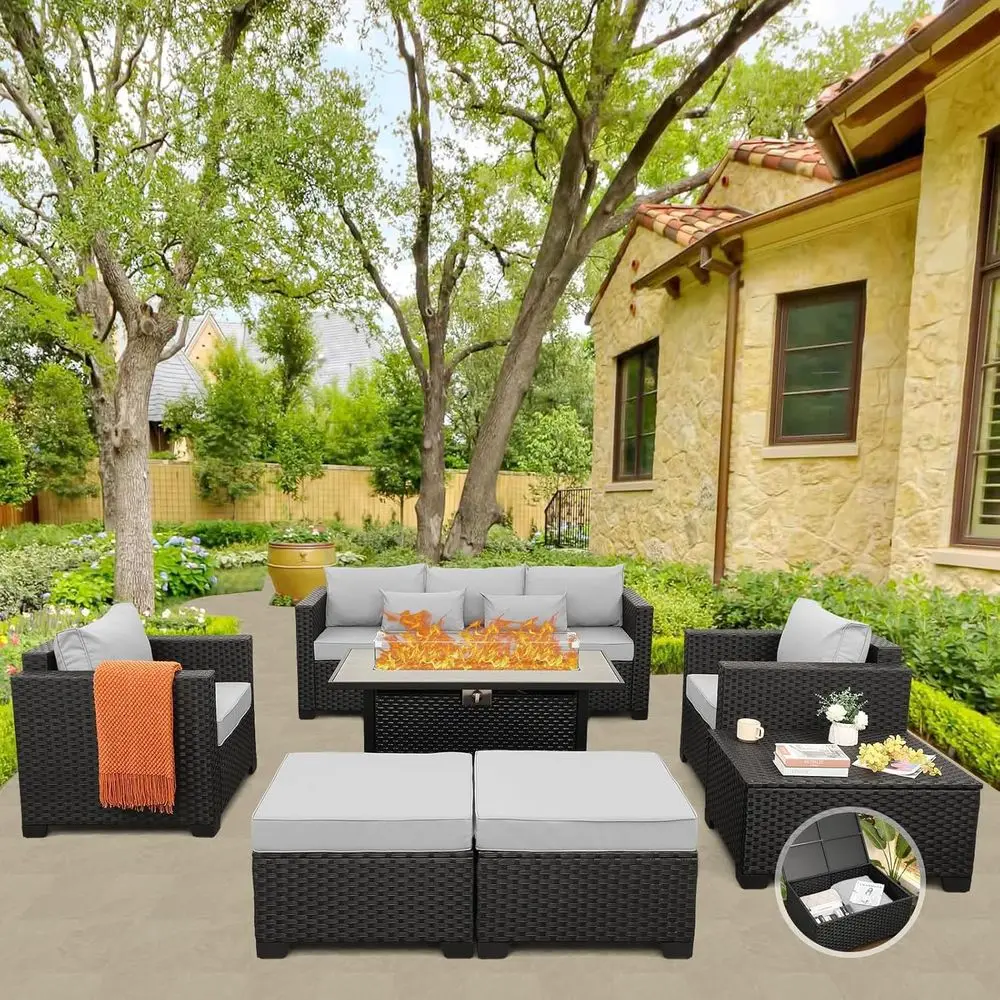 45 Outdoor Patio Furniture Set - Outdoor Furniture With Fire Pit Table ulasan dan harga