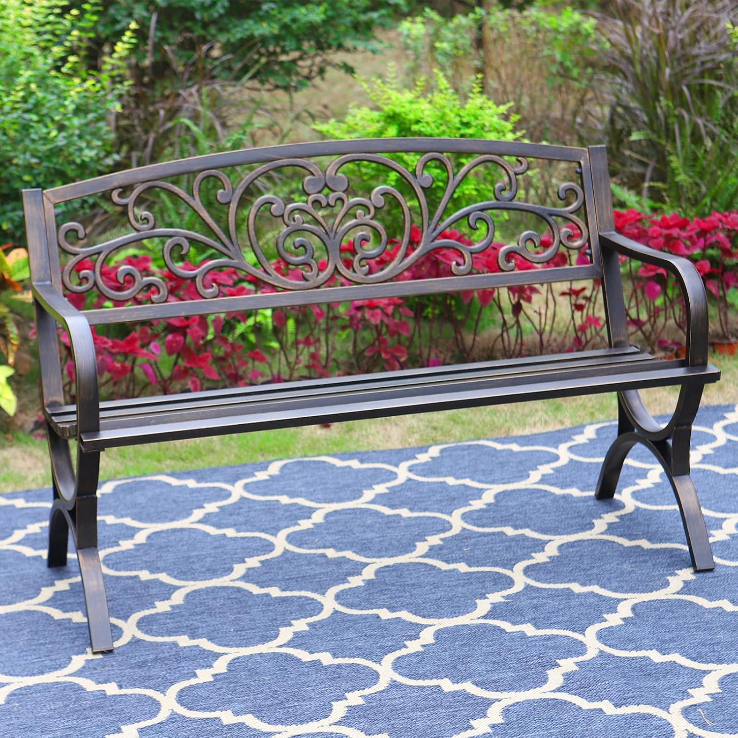 Bronze 50 Inch Outdoor Garden  - Outdoor Furniture Iron ulasan dan harga