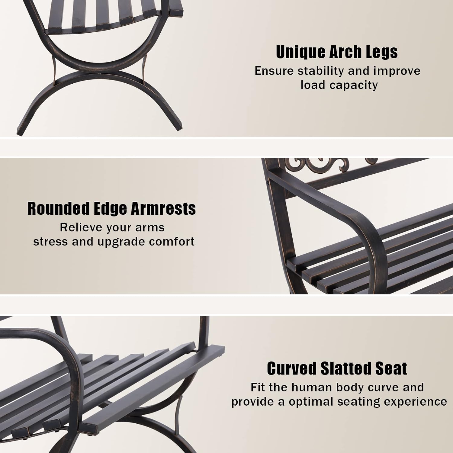 Bronze 50 Inch Outdoor Garden  - Outdoor Furniture Iron ulasan dan harga