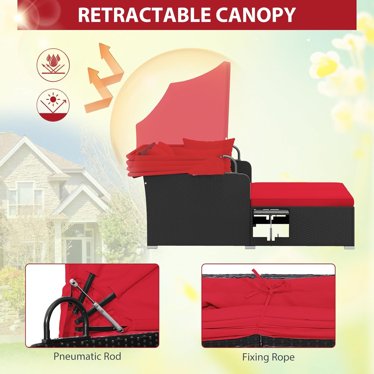 2 Person Rattan Outdoor Daybed - Outdoor Daybed Furniture ulasan dan harga
