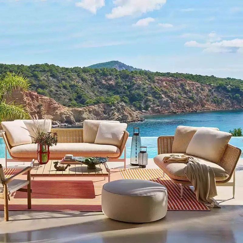 Outdoor Sofa, Rattan Courtyard - Outdoor Furniture Lounge Chair ulasan dan harga