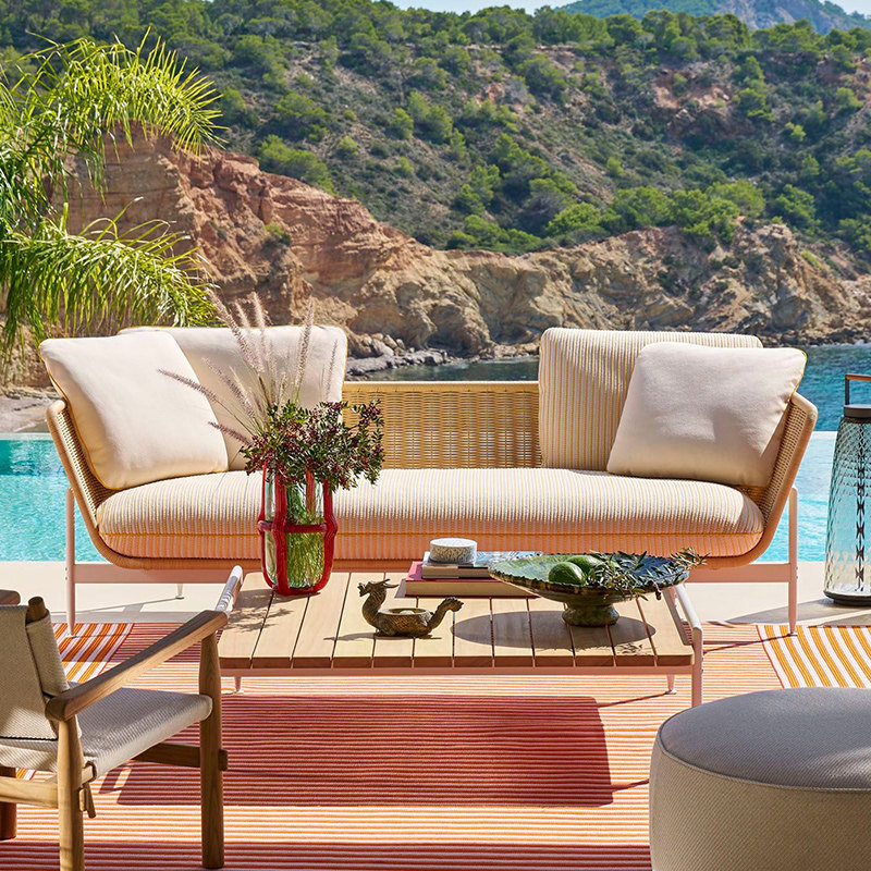 Outdoor Sofa, Rattan Courtyard - Outdoor Furniture Lounge Chair ulasan dan harga