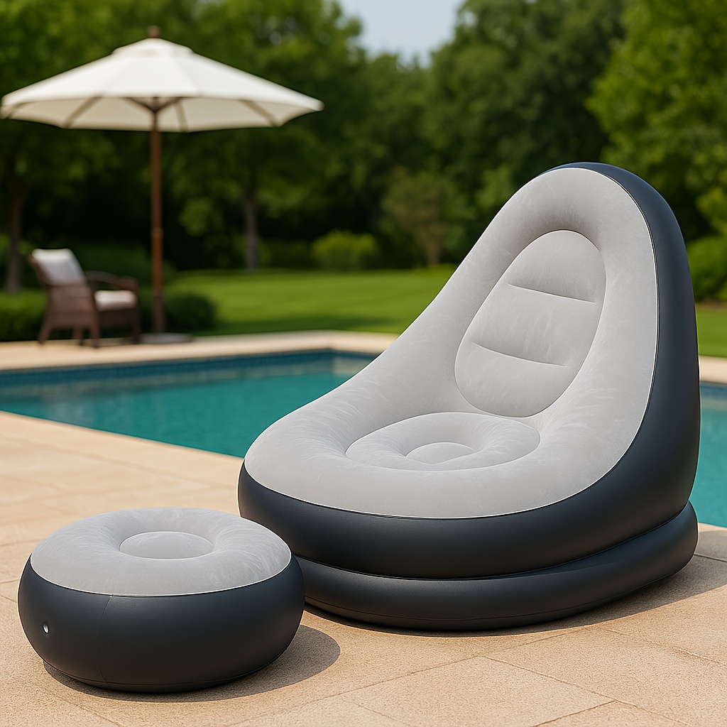 Inflatable Recliner Foldable I - Outdoor Furniture Lounge Chair ulasan dan harga